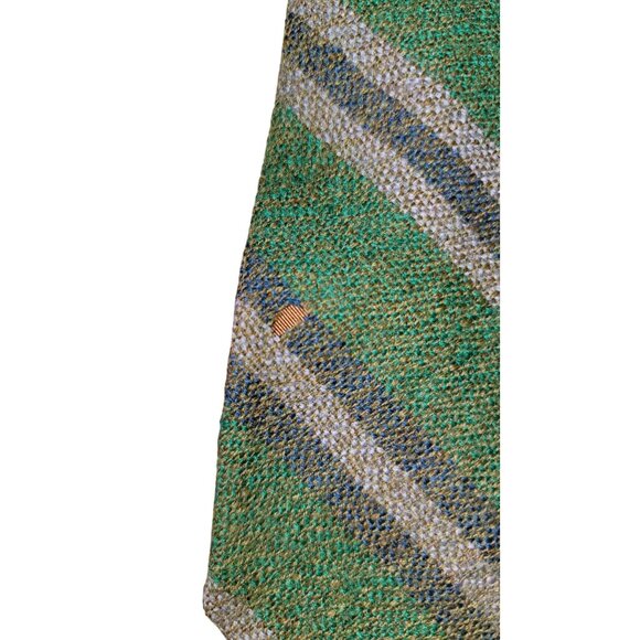 Vintage Green Striped Wool Tie By Ratno & The Squire Shop Oklahoma City - Picture 7 of 10